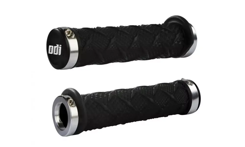 Uusi Kokoelma Kädensijat ODI X-Treme MTB Lock-On 130mm Bonus Pack Black/Silver
