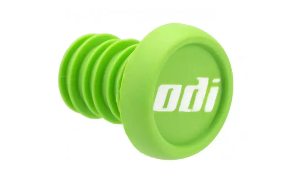 Viimeinen Mahdollisuus Ohjaustangon päätytulpat ODI BMX 2-Color Push-In Green
