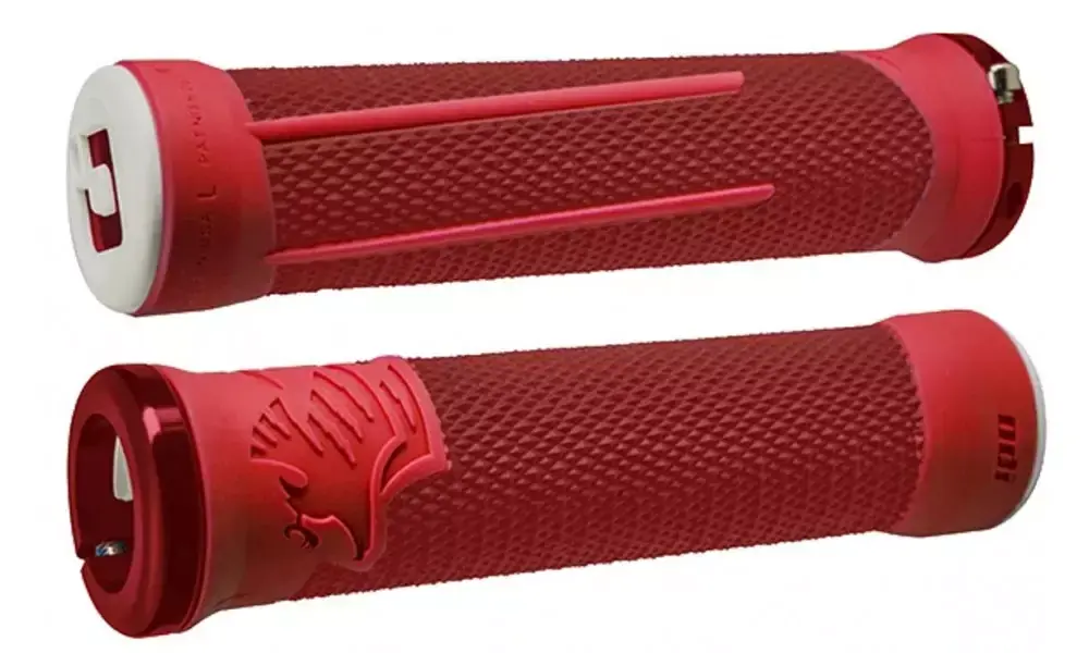 Halpa Hinta Kädensijat ODI AG-2 Signature V2.1 Lock-On Red/Fire Red