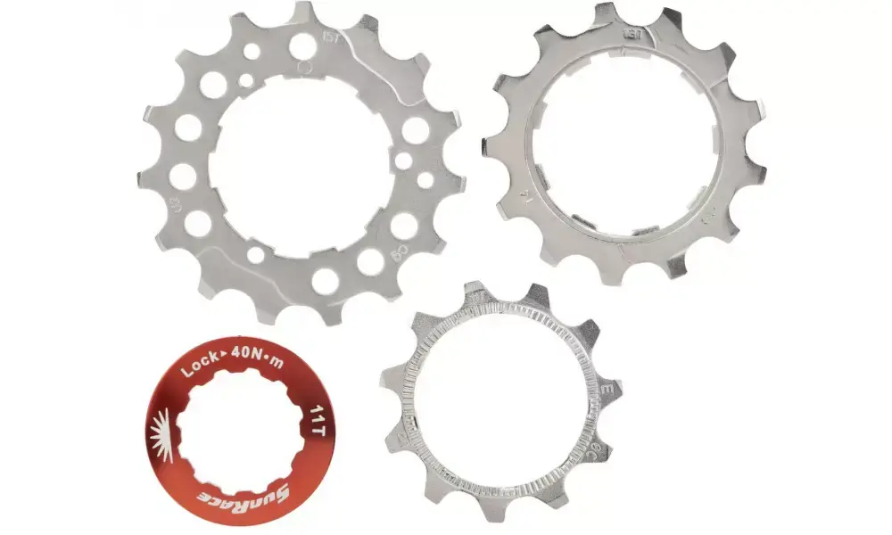 Hammaspyörä setti SunRace SPCS11 11-13-15T 11-speed with lockring metallic Kampanjahinta