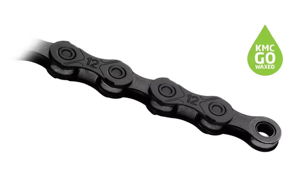Uutuus Chain KMC X12 Black 12-speed 126-links Waxed
