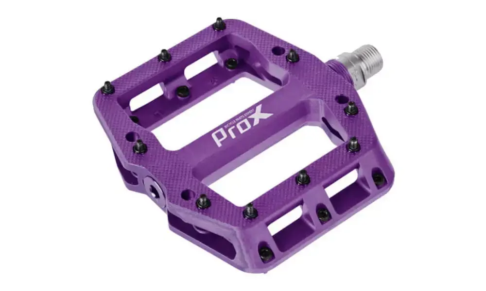 Ajankohtainen Polkimet ProX Base Pro 26 plastic Pins axle Cr-Mo purple