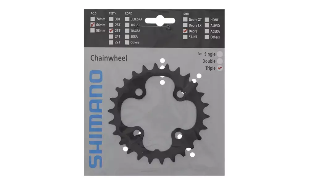 Pakollinen (Must-Have) Eturatas Shimano FC-M590-26T black-BLACK