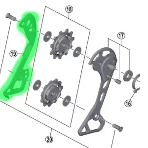 Ajankohtainen Sisälevy vaihtajalle Shimano XT RD-M8000 GS