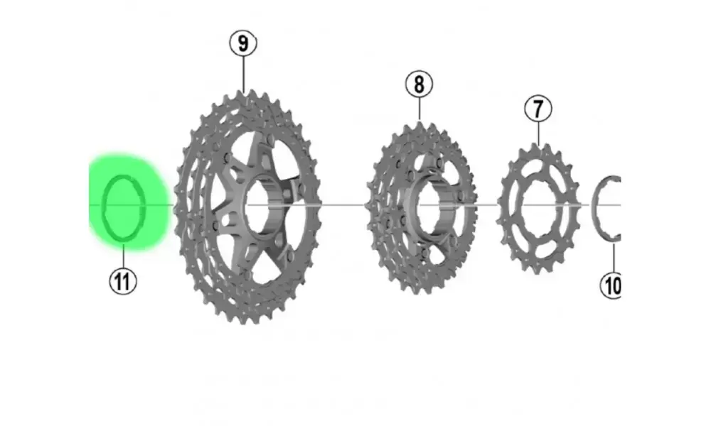 Rataspakan aluslevy Shimano Low Spacer 1.85mm for 8/9/10-speed cassette Uusi Malli