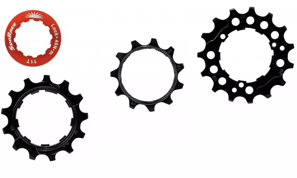 Loppuunmyynti Hammaspyörä setti SunRace SPCS12 11-13-15T 12-speed with lockring black