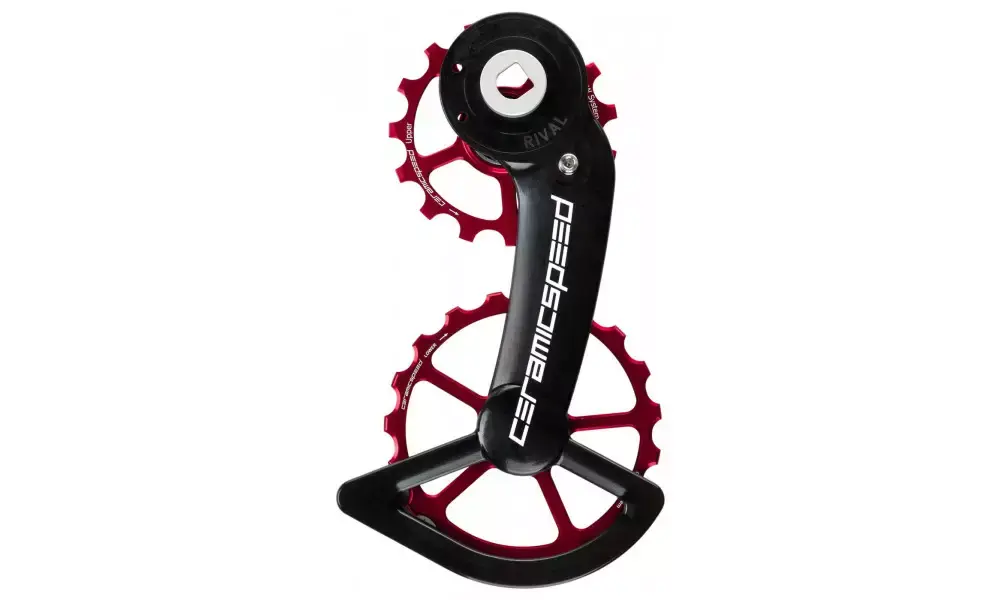 Takavaihtajan rissapyörät CeramicSpeed Oversized for SRAM Rival AXS Alloy 607 stainless steel red (110678) Ilmainen Palautus