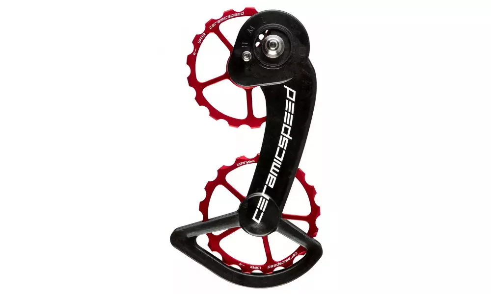 Takavaihtajan rissapyörät CeramicSpeed Oversized for SRAM 10+11s Mechanical Coated Alloy 607 red (101665) Alkuperäinen