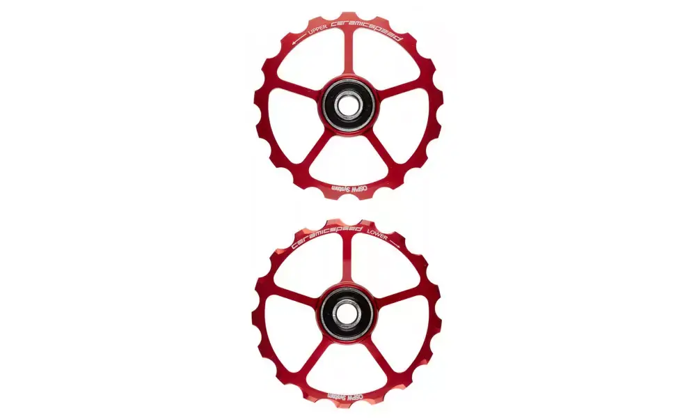 Takavaihtajan rissapyörät CeramicSpeed Oversized (spare) Alloy 607 stainless steel red (101672) Uusi Kokoelma