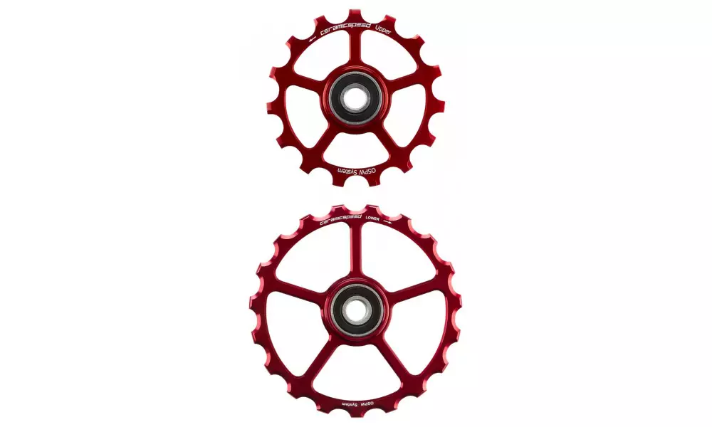 Takavaihtajan rissapyörät CeramicSpeed Oversized (spare) Alloy 607 stainless steel red (107849) Tehdashinta
