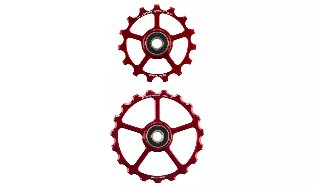 Sertifioitu Takavaihtajan rissapyörät CeramicSpeed Oversized (spare) Coated Alloy 607 red (107850)