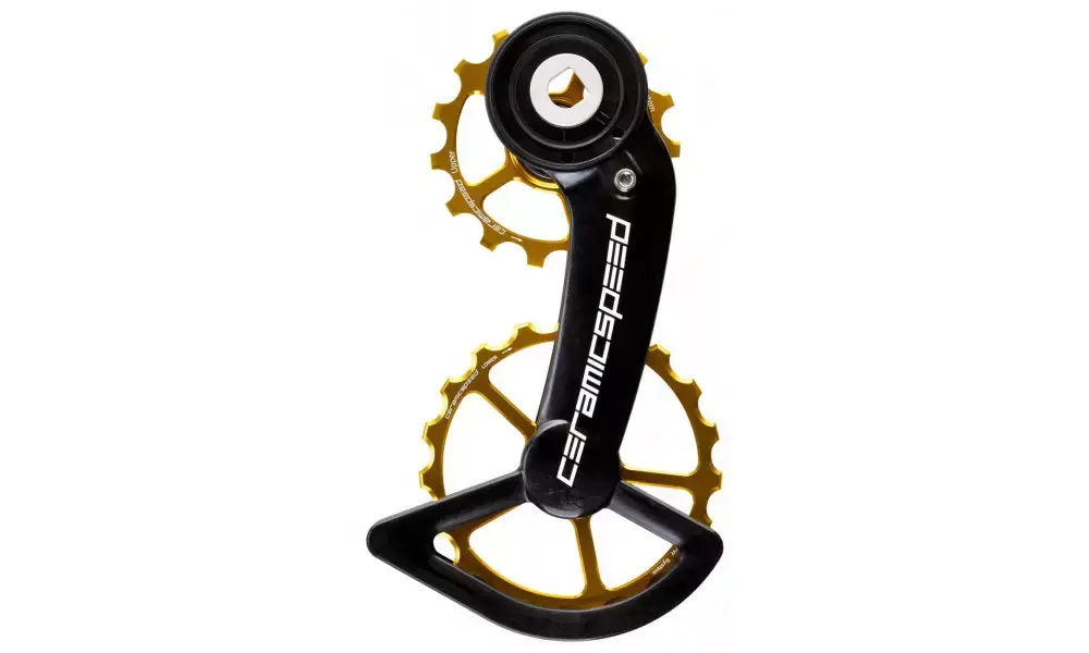 Turvallinen Maksu Takavaihtajan rissapyörät CeramicSpeed Oversized for SRAM Red/Force AXS Alloy 607 stainless steel gold (110200)