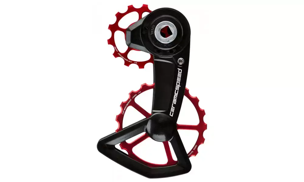 Takavaihtajan rissapyörät CeramicSpeed Oversized X for SRAM Red/Force/Rival AXS XPLR Alloy 607 stainless steel red (111344) Bestseller