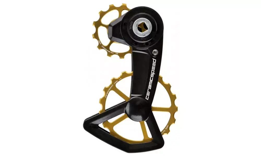 Takavaihtajan rissapyörät CeramicSpeed Oversized X for SRAM Red/Force/Rival AXS XPLR Alloy 607 stainless steel gold (111345) Uusi Malli