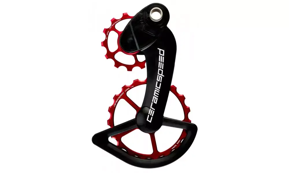 Heti Saatavilla Takavaihtajan rissapyörät CeramicSpeed Oversized for Campagnolo 11s Mechanical/EPS Alloy 607 stainless steel red (104061)
