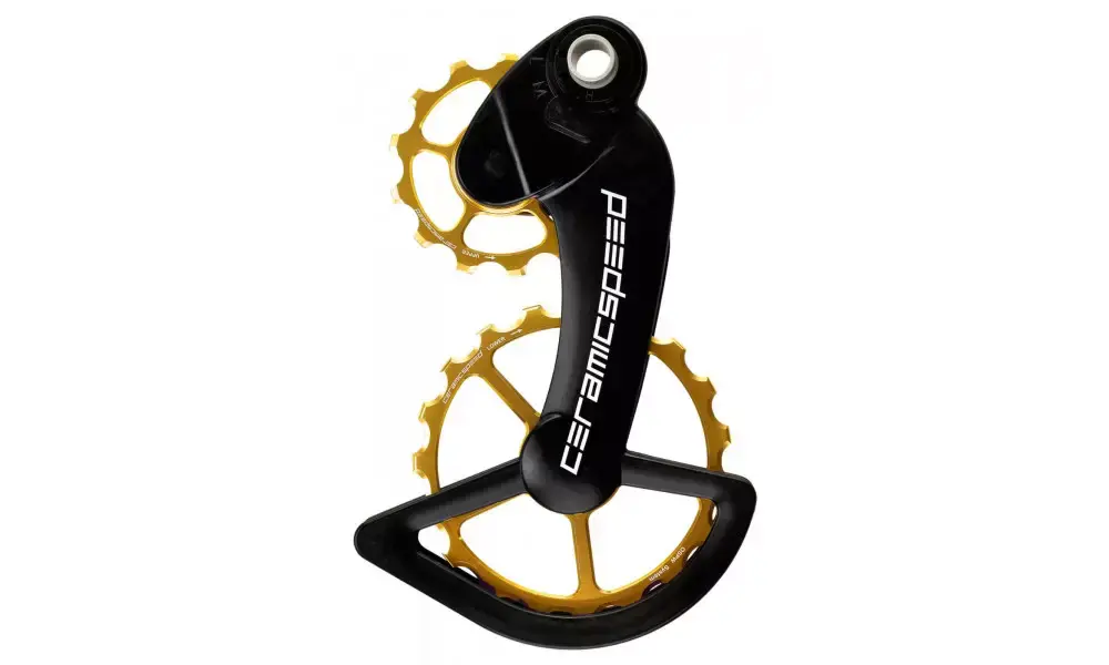 Uusi Kokoelma Takavaihtajan rissapyörät CeramicSpeed Oversized for Campagnolo 11s Mechanical/EPS Alloy 607 stainless steel gold (106207)