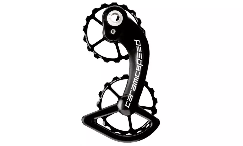 Turvallinen Maksu Takavaihtajan rissapyörät CeramicSpeed Oversized for Shimano 10+11s DA/Ultegra 9000/6800 + prior Coated Alloy 607 black (10163