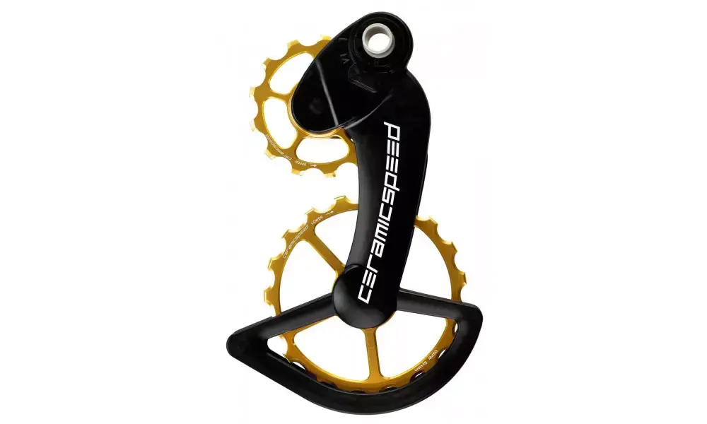 Uusi Kokoelma Takavaihtajan rissapyörät CeramicSpeed Oversized for Campagnolo 11s Mechanical/EPS Coated Alloy 607 gold (106208)