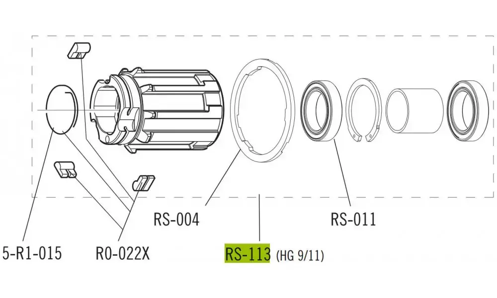 Vapaarattaan runko Fulcrum RS-113 Road for Shimano HG and SRAM 8/9/10/11-speed cassettes Tilaa Heti