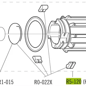Viikonlopputarjous Vapaarattaan runko Fulcrum R5-120 Road for Shimano HG and SRAM 8/9/10/11-speed cassettes