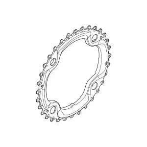 Viimeinen Mahdollisuus Eturatas Shimano DEORE FC-T521 104mm 10-speed 36T-AL