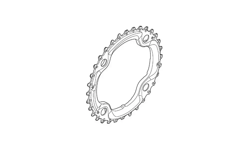 Viimeinen Mahdollisuus Eturatas Shimano DEORE FC-T521 104mm 10-speed 36T-AL
