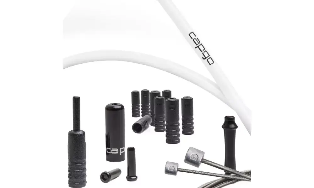 Vaijerisarja Capgo BL slick PTFE "long" for Shimano/Sram MTB & ATB/Road white Ilmainen Palautus