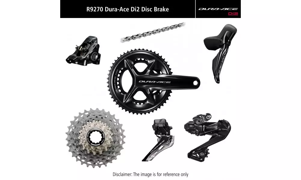 Sarja ryhmävaihteiston osia Shimano DURA-ACE Di2 R9270 Disc brakes 172.5mm 54x40T Osta Nyt