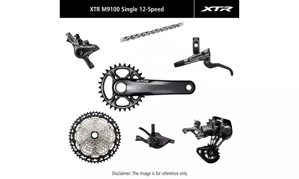 Kausialennus Sarja ryhmävaihteiston osia Shimano XTR M9100 I-Spec EV 4-Piston 175mm 32T
