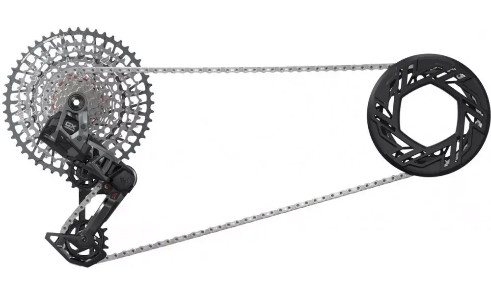 Merkkituote Sarja ryhmävaihteiston osia SRAM GX Eagle T-Type AXS E-MTB 104BCD 1x12-speed 165mm 36Tx10-52T