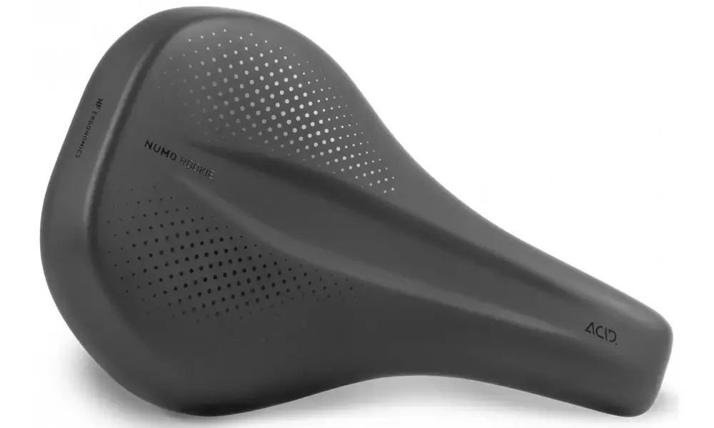 Satula ACID Numo Rookie 198x125mm with seat post 25.4x230mm Alennus