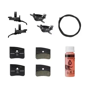 Alennettu Hinta Etu- ja takalevyjarrut Shimano XT BL-M8200 (L) + BR-M8220 (F/R) 4-Piston J-Kit hydraulic post mount