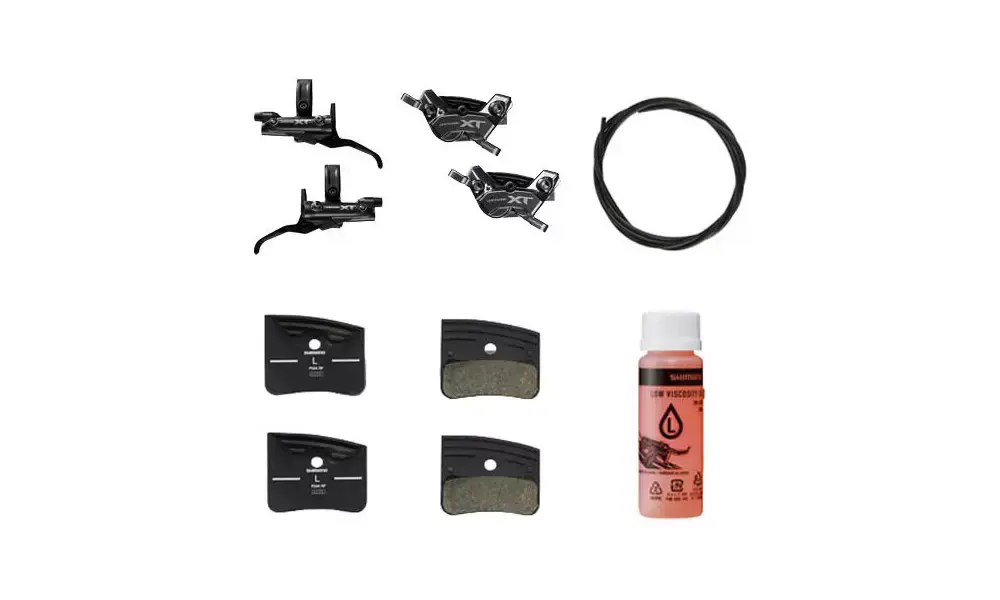 Alennettu Hinta Etu- ja takalevyjarrut Shimano XT BL-M8200 (L) + BR-M8220 (F/R) 4-Piston J-Kit hydraulic post mount