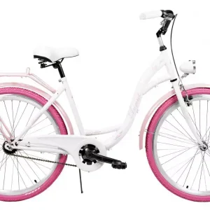 Polkupyörä AZIMUT City Lux 26" 2025 white-pink Paras Hinta