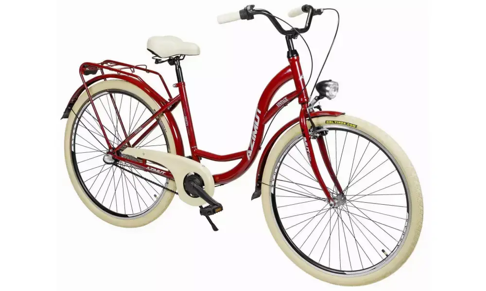 Polkupyörä AZIMUT Vintage 28" 3-speed 2025 burgund-cream shiny Suoraan Valmistajalta