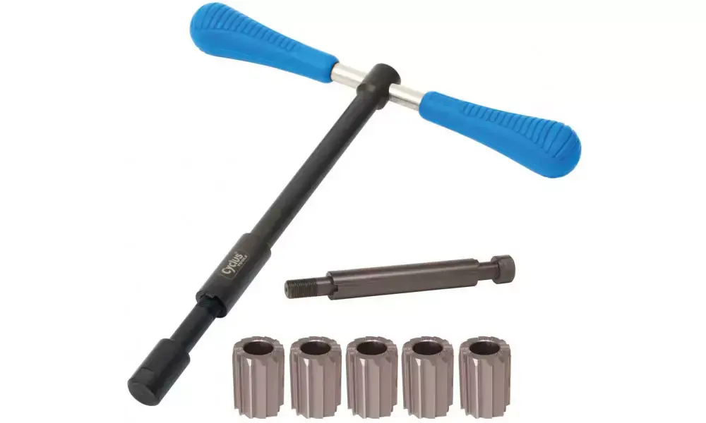 Kausialennus Työkalusarja Cyclus Tools seat tube reamer holder with 5 optional reamers and extension (729994)
