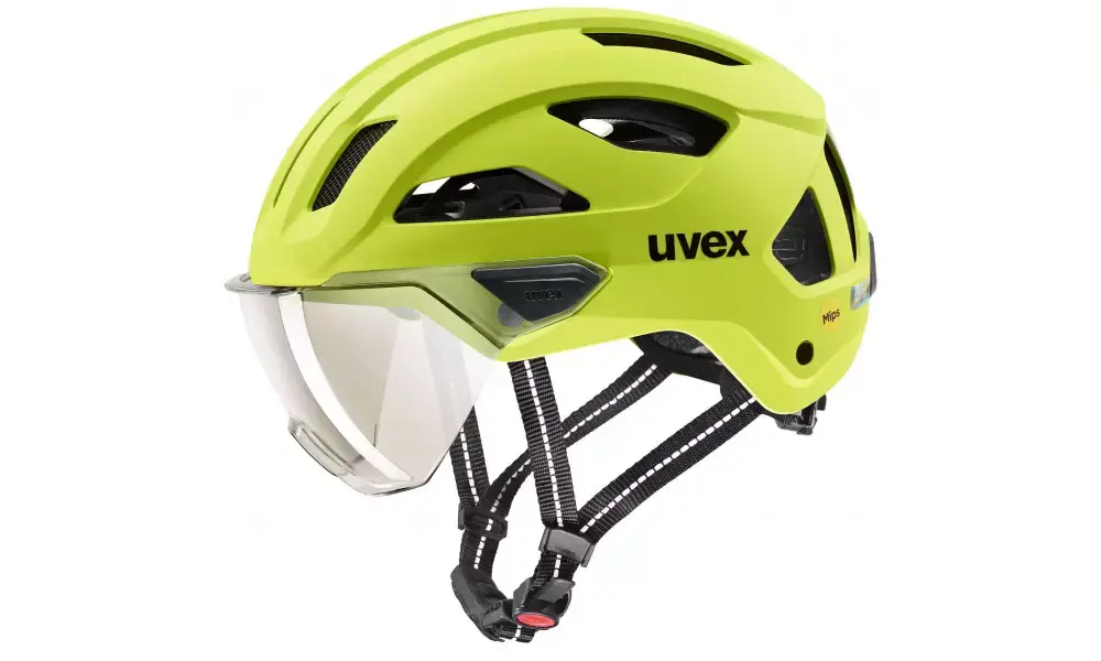 Vain Tänään Kypärä Uvex stride visor MIPS lime matt