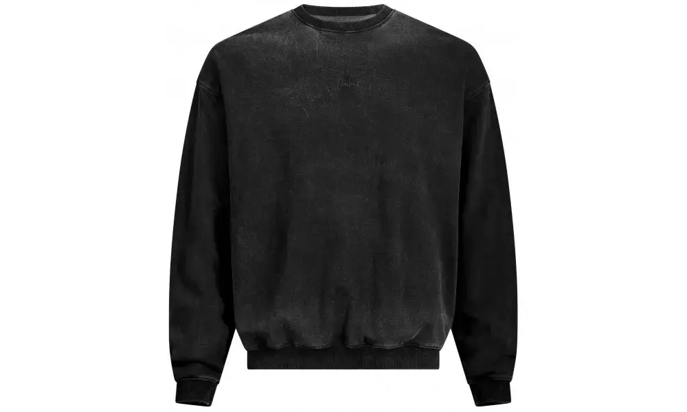 Sweater Cube Organic Script GTY Fit washed grey Tarjous