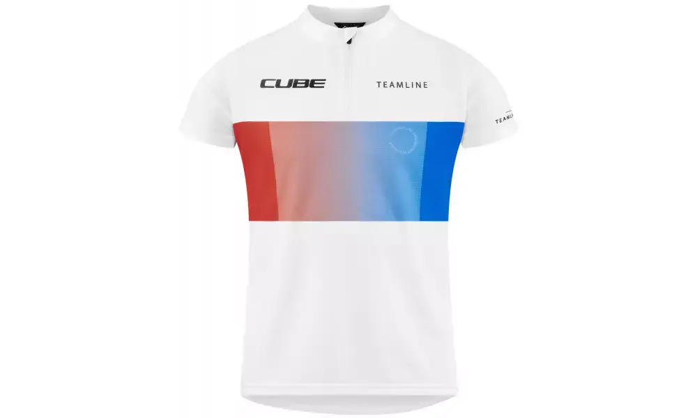 Halpa Hinta Pyöräilypaita Cube Rookie Teamline S/S white‘n‘blue‘n‘red