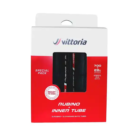 Vittoria Rubino Pro G2 Musta Rengassetti 2kpl Ulkorenkaita & 2 kpl Sisärenkaita Bestseller