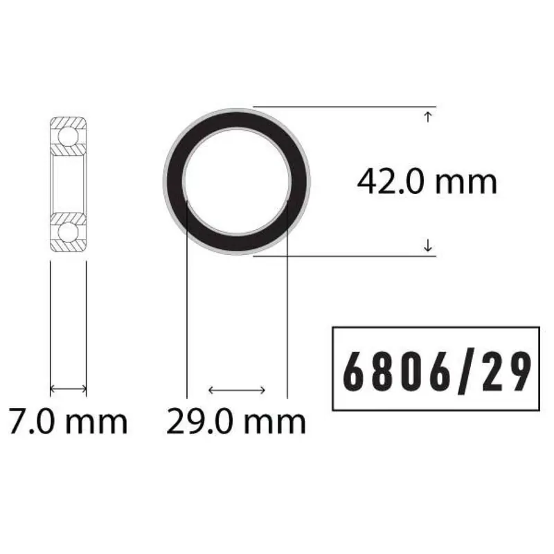 WheelsMFG Enduro 6806/29 ABEC-3 bearings 2 Pcs Poisto
