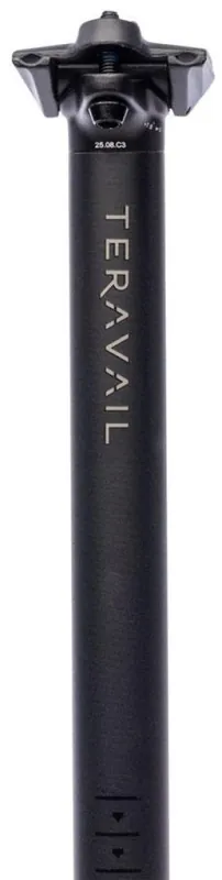 Rajoitettu Tarjous Teravail Stratum Seatpost 400mm 0 OffsetBlack