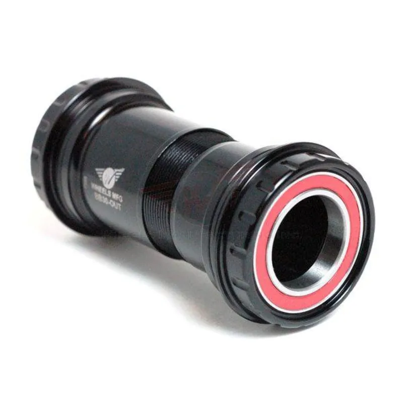 Wheels MFG BB30 Outboard Ceramic Hybrid BB for 24mm Cranks (Shimano) - Black Pakollinen (Must-Have)