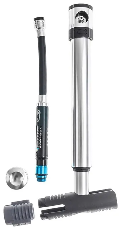 Lähetetään Heti CRANKBROTHERS Mini pump Klic HV Gauge and CO2 7,6 bar/110 psi Silver