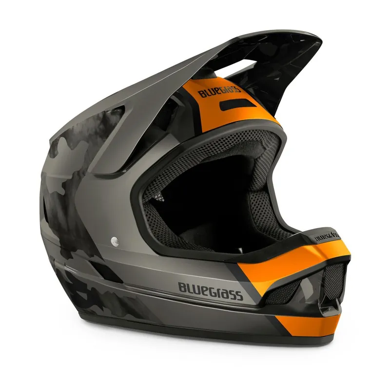 BLUEGRASS Helmet Legit Orange Camo/Matt M (56-58 cm) Korkea Laatu