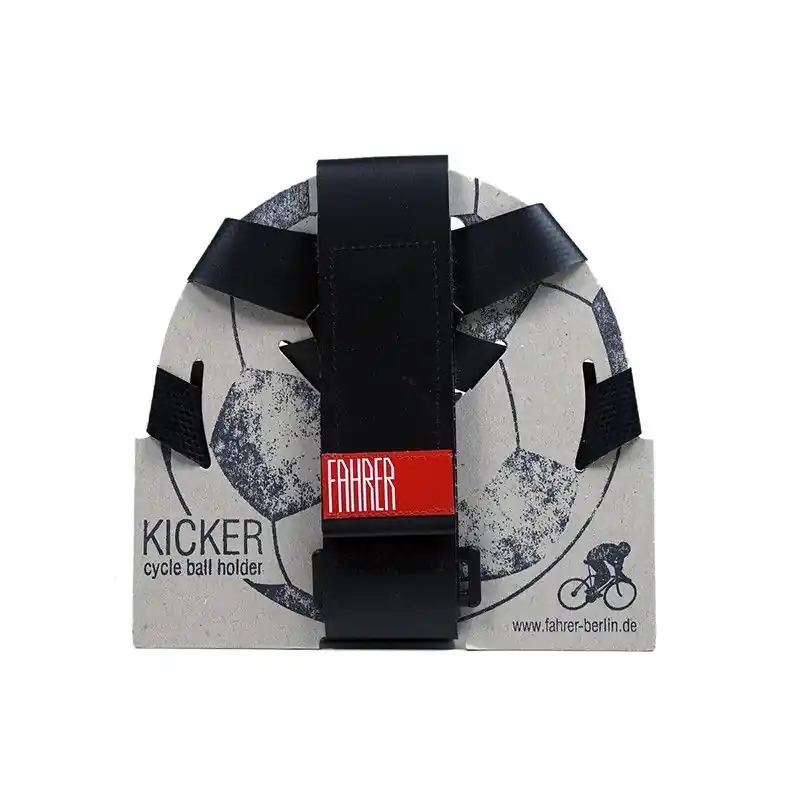 FAHRER Ball holder Kicker Ingenious connection between riding a bicycle an playing football For a size 5 football, basketball or handball Black Alennus