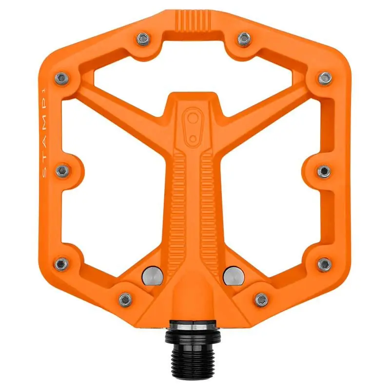 Pakollinen (Must-Have) CRANKBROTHERS Pedal Stamp 1 Small Gen. 2 Orange