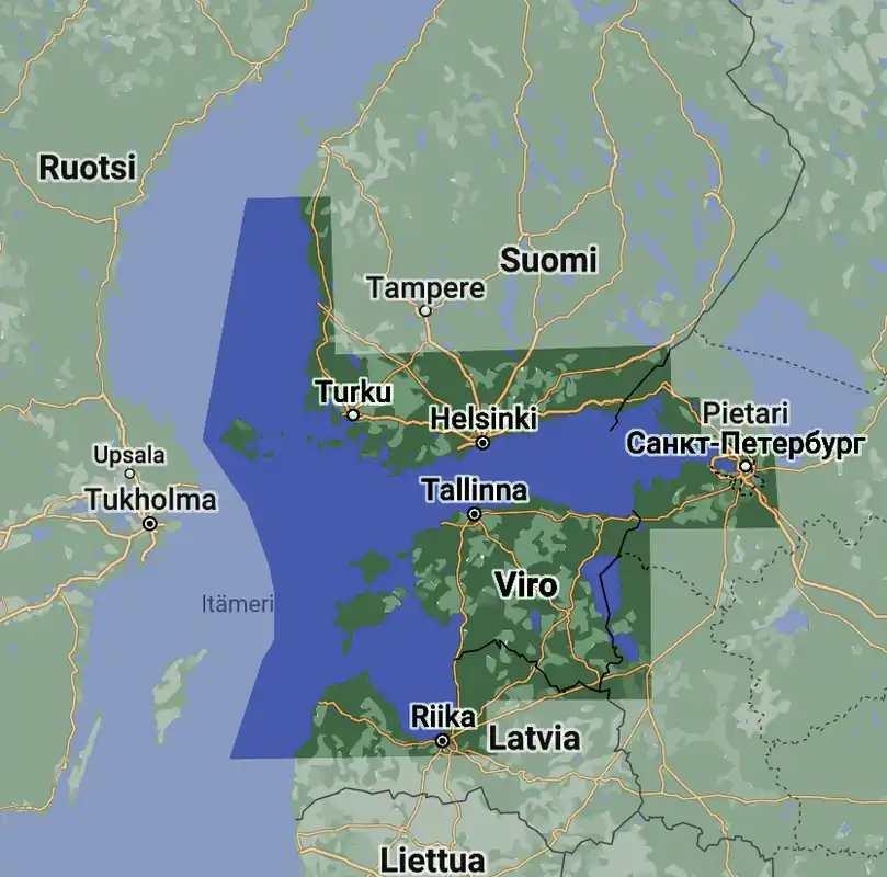 Suoraan Valmistajalta Navionics+ Eteläinen merialue ja eteläiset järvet