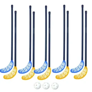 Viimeinen Mahdollisuus Salibandymailasarja Simra 80 cm, 10 mailaa + 3 palloa