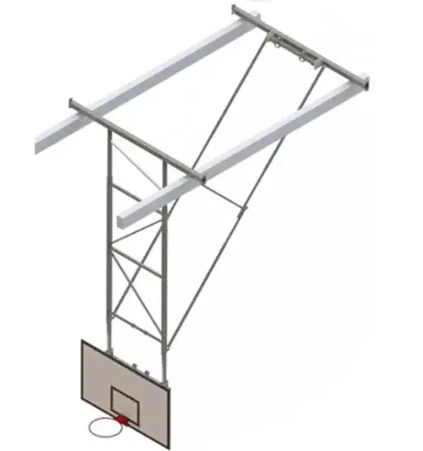 Kattoon kääntyvä koripalloteline Unisport 7,6-8,1 m 2.01 -17 Alennettu